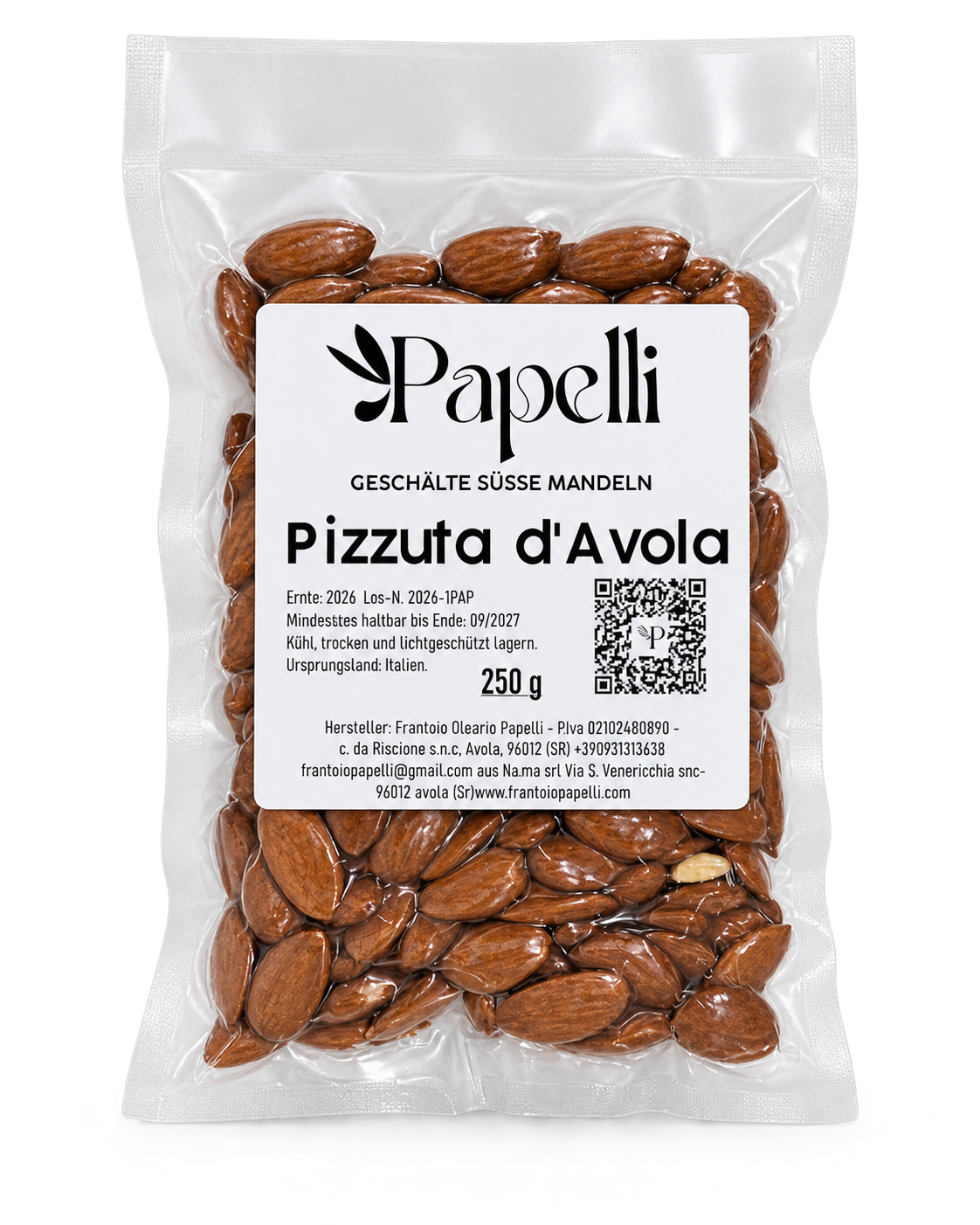 Pizzuta d'Avola almonds, Italy